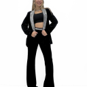 completo con dettagli argentati dancer